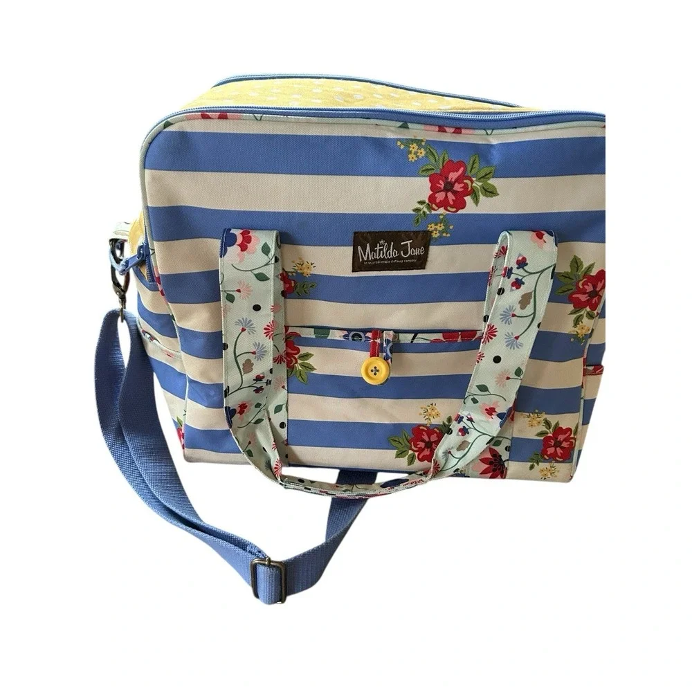 Matilda Jane Diaper Bag Pink Floral Stripe Polka Dot‎ Shoulder Bag Baby Tote
